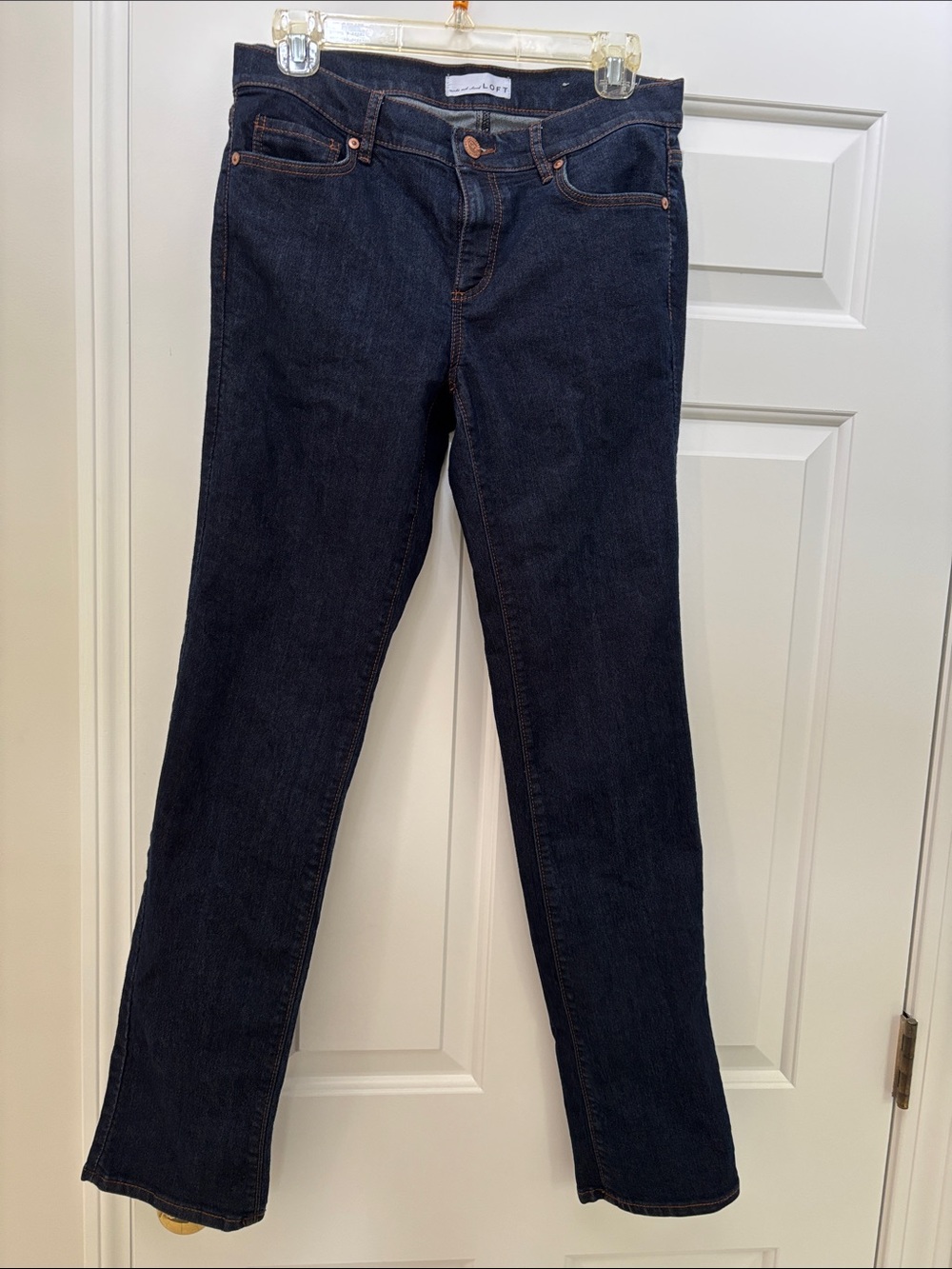 LOFT Dark Indigo Straight Leg Jeans Size 4